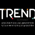 modern font design trendy alphabet letters