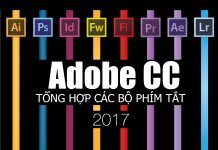 Bảng phím tắt trong các phần mềm adobe