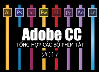 Bảng phím tắt trong các phần mềm adobe