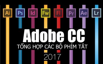 Bảng phím tắt trong các phần mềm adobe