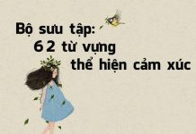 62 từ vựng thể hiện cảm xúc