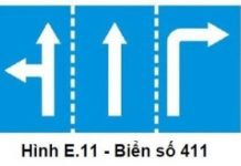 Không nên dùng từ phân làn khi nói về biển 411 và mũi tên chỉ hướng đi