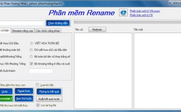 Phần mềm đổi tên file hàng loạt