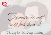 Tôi muốn có một mối tình bình dị….