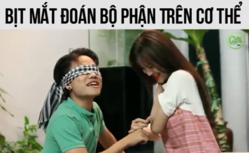 bịt mắt đoán bộ phân trên cơ thể