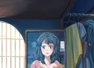 cô gái soi gương trong phòng ngủ