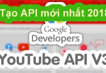 tạo YouTube API Key